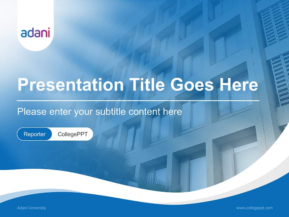 Adani University Lecture Sharing and Networking Event PPT Template4:3 ratio PPT effect preview image4