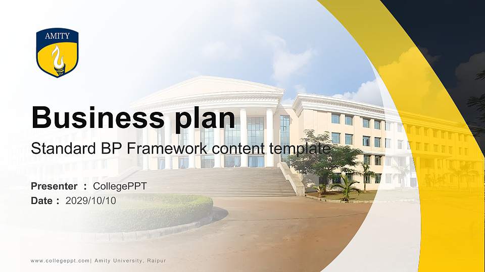 Amity University, Raipur Competition/Entrepreneurship Contest PPT Template16:9 ratio PPT effect preview image