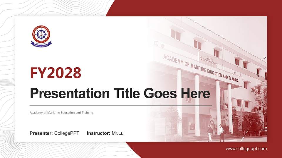 Academy of Maritime Education and Training Academic Presentation/Research Findings Report PPT Template16:9 ratio PPT effect preview image