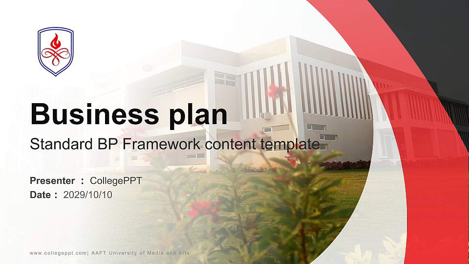 AAFT University of Media and Arts Competition/Entrepreneurship Contest PPT Template16:9 ratio PPT effect preview image