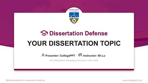 A.P.J. Abdul Kalam Technological University Graduation Thesis Defense PPT Template