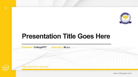 Assam Down Town University Thesis Proposal/Graduation Defense PPT Template