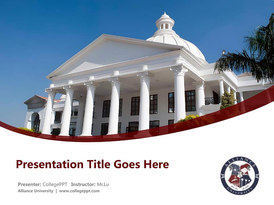 Alliance University Course/Courseware Creation PPT Template4:3 ratio PPT effect preview image5