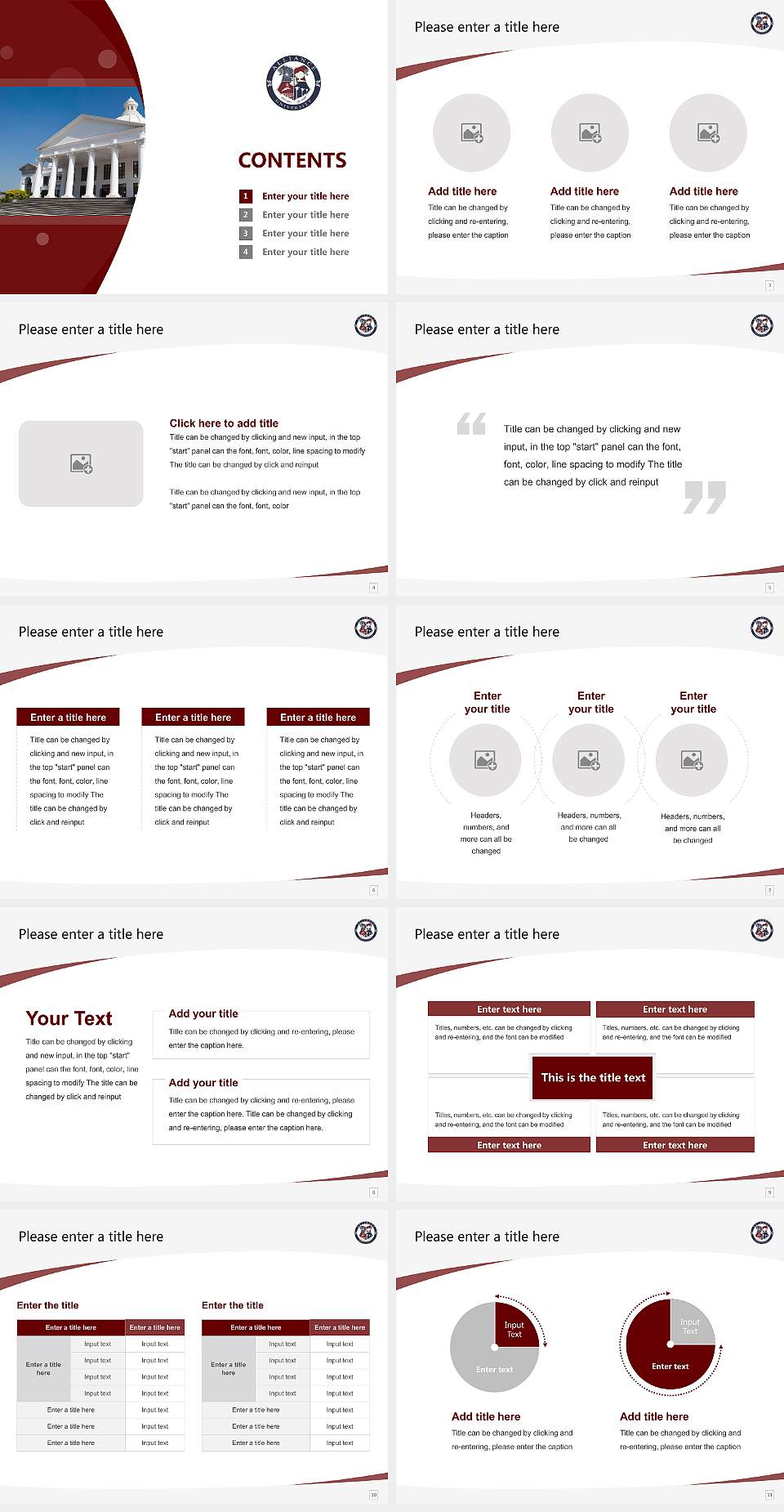 Alliance University Course/Courseware Creation PPT Template4:3 ratio PPT effect preview image2