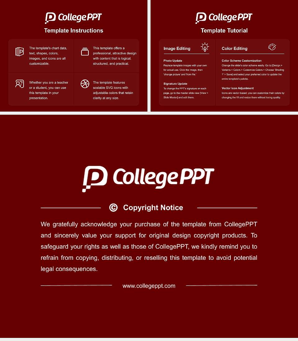 Alliance University Course/Courseware Creation PPT Template4:3 ratio PPT effect preview image5