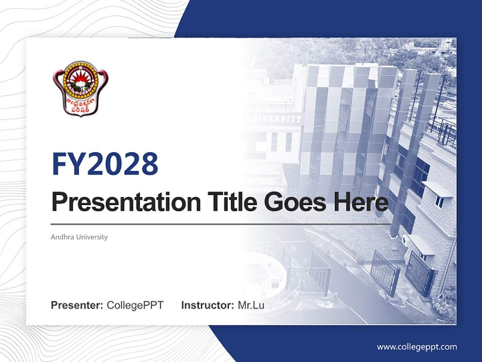 Andhra University Academic Presentation/Research Findings Report PPT Template4:3 ratio PPT effect preview image5