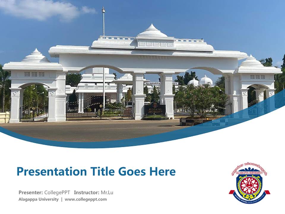 Alagappa University Course/Courseware Creation PPT Template4:3 ratio PPT effect preview image5