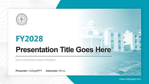 Ayush and Health Sciences University of Chhattisgarh Academic Presentation/Research Findings Report PPT Template