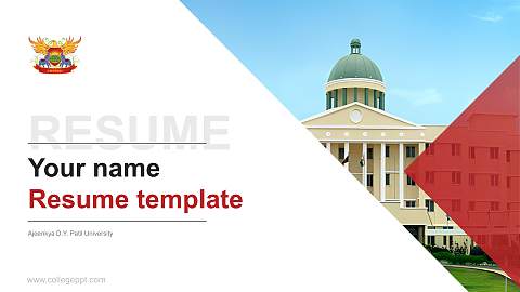Ajeenkya D.Y. Patil University Resume PPT Template