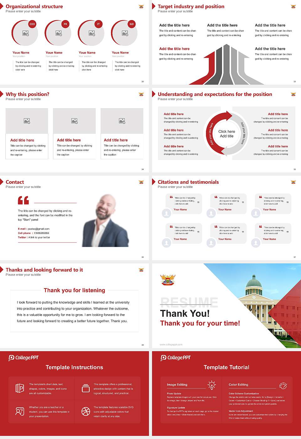 Ajeenkya D.Y. Patil University Resume PPT Template16:9 ratio PPT effect preview image4