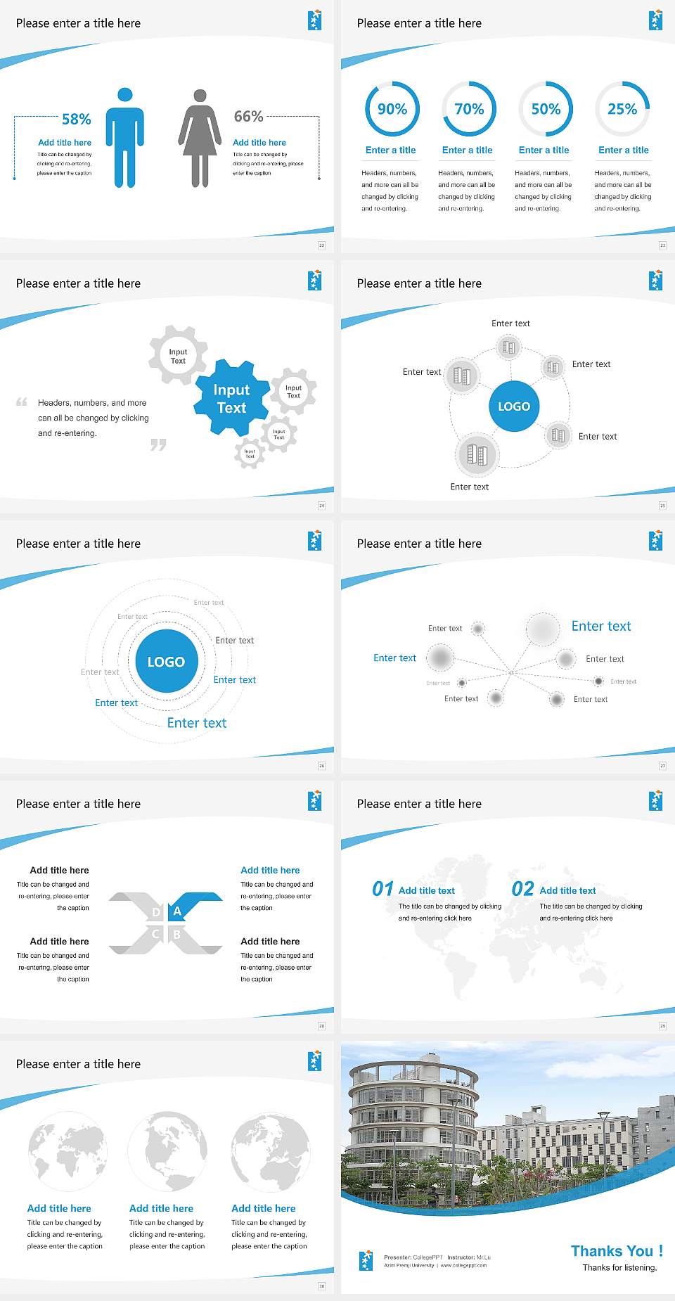 Azim Premji University Course/Courseware Creation PPT Template4:3 ratio PPT effect preview image4