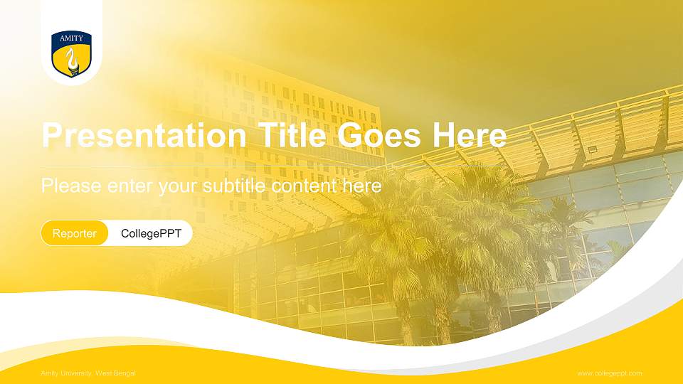 Amity University, West Bengal Lecture Sharing and Networking Event PPT Template16:9 ratio PPT effect preview image
