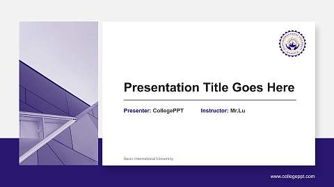 Asian International University General Purpose PPT Template