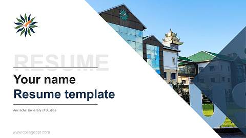 Arunachal University of Studies Resume PPT Template