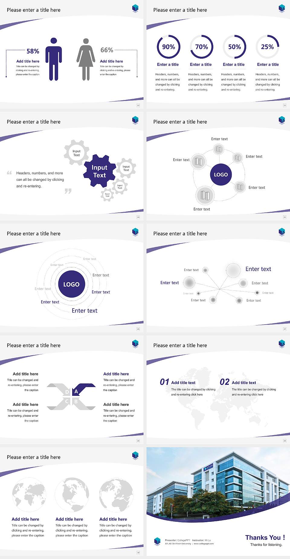 ATLAS SkillTech University Course/Courseware Creation PPT Template4:3 ratio PPT effect preview image4