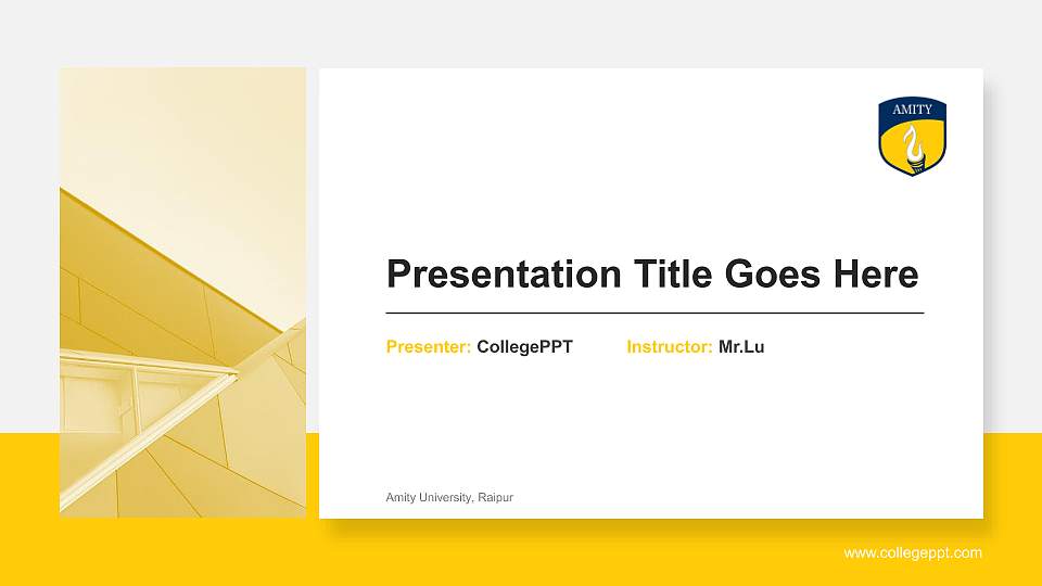 Amity University, Raipur General Purpose PPT Template16:9 ratio PPT effect preview image