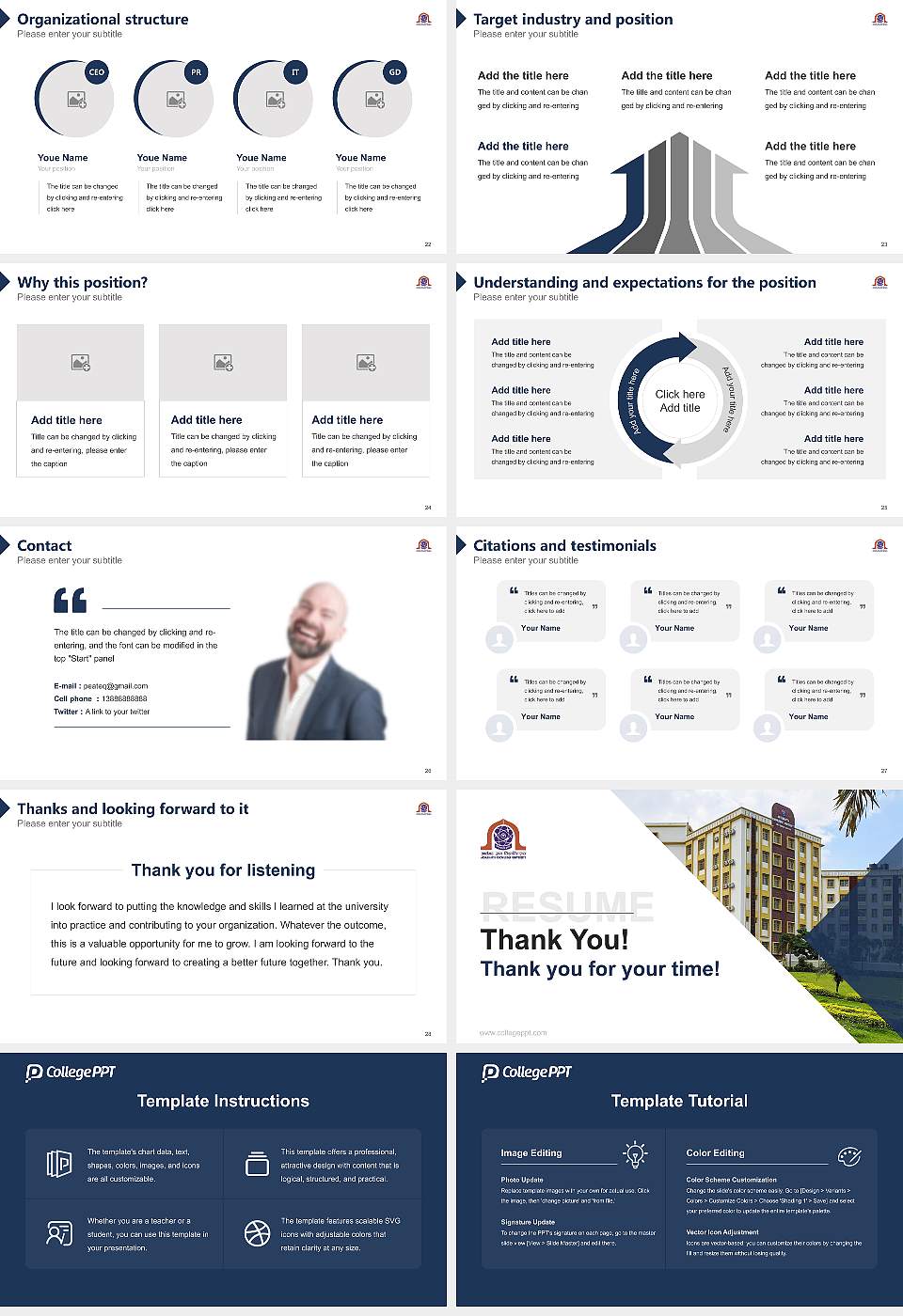 Aryabhatta Knowledge University Resume PPT Template16:9 ratio PPT effect preview image4