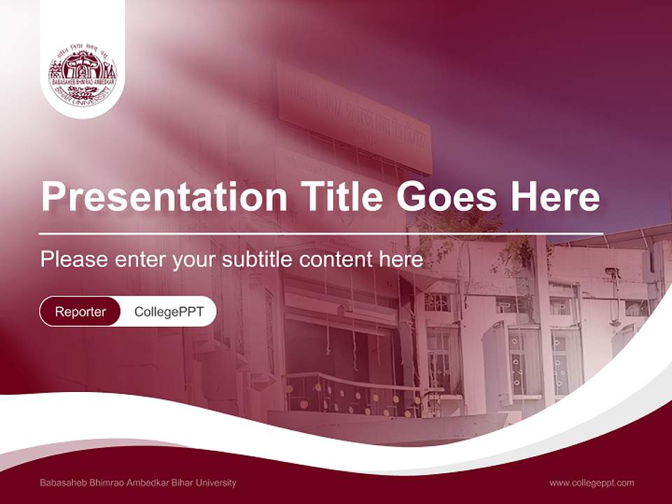 Babasaheb Bhimrao Ambedkar Bihar University Lecture Sharing and Networking Event PPT Template4:3 ratio PPT effect preview image4