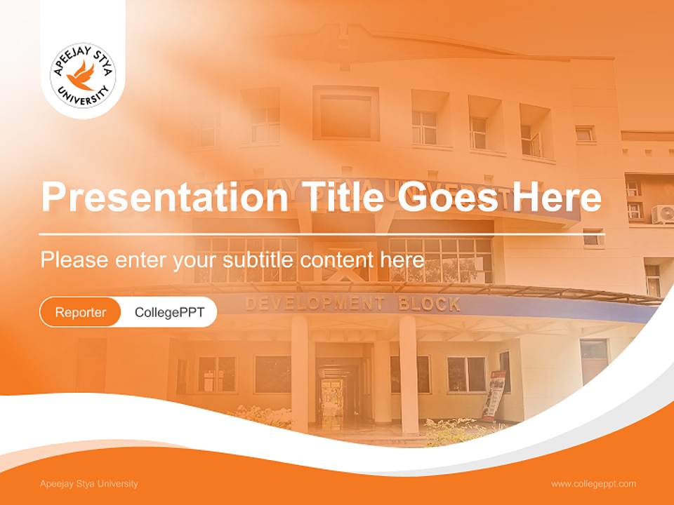 Apeejay Stya University Lecture Sharing and Networking Event PPT Template4:3 ratio PPT effect preview image4