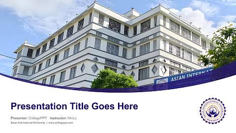 Asian International University Course/Courseware Creation PPT Template