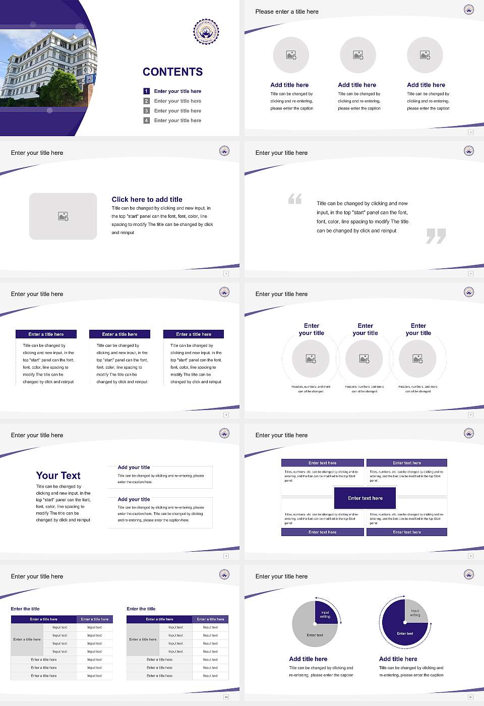 Asian International University Course/Courseware Creation PPT Template16:9 ratio PPT effect preview image2