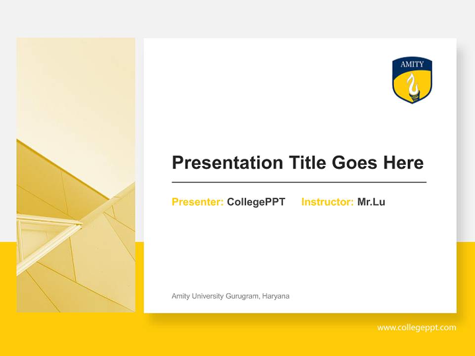 Amity University Gurugram, Haryana General Purpose PPT Template4:3 ratio PPT effect preview image6