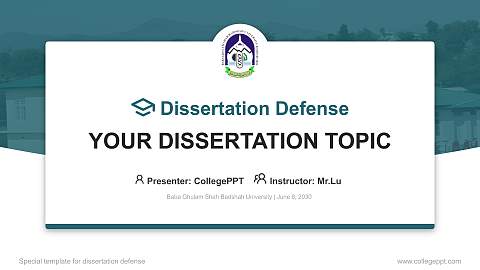 Baba Ghulam Shah Badshah University Graduation Thesis Defense PPT Template