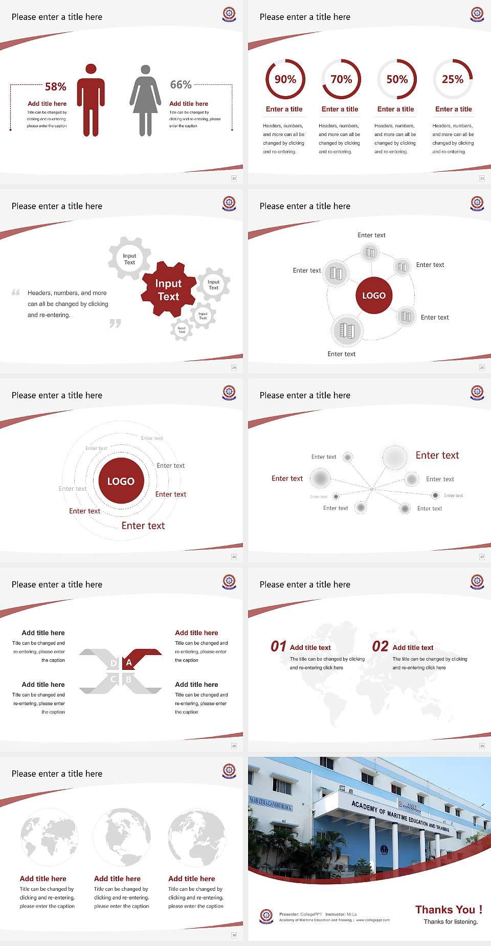 Academy of Maritime Education and Training Course/Courseware Creation PPT Template4:3 ratio PPT effect preview image4