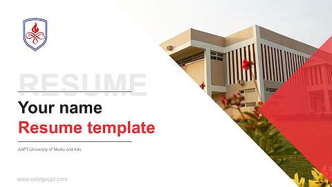 AAFT University of Media and Arts Resume PPT Template