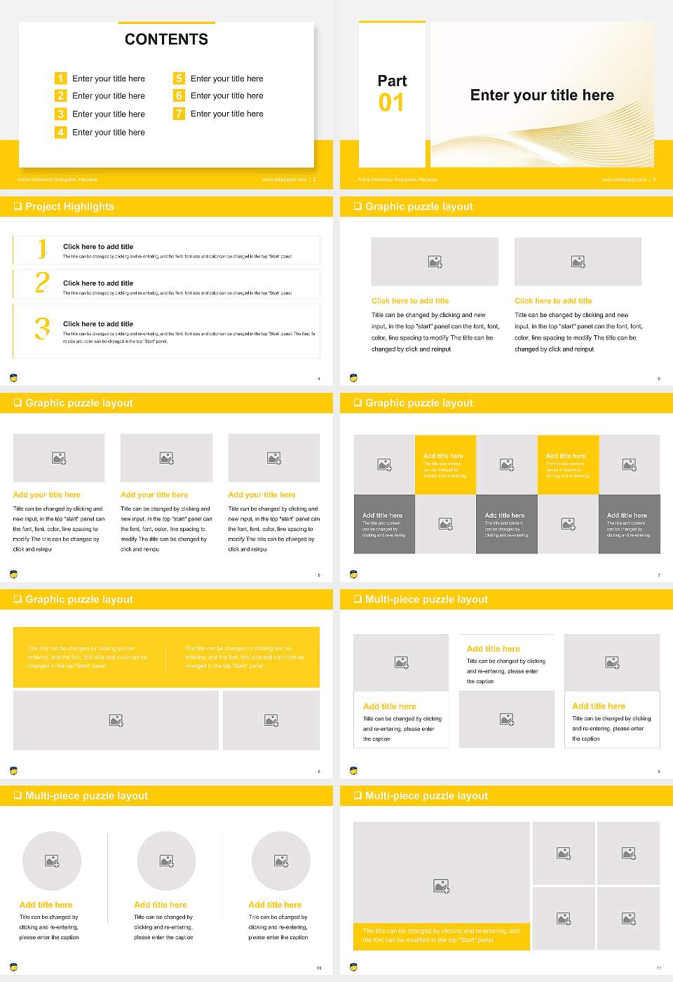 Amity University Gurugram, Haryana General Purpose PPT Template16:9 ratio PPT effect preview image2