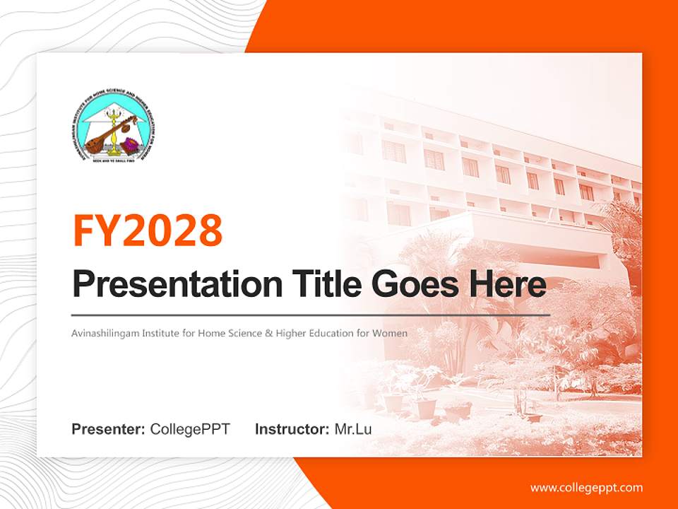 Avinashilingam Institute for Home Science & Higher Education for Women Academic Presentation/Research Findings Report PPT Template4:3 ratio PPT effect preview image5