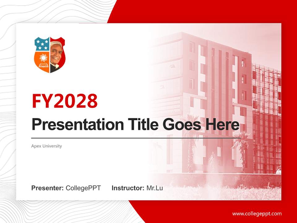 Apex University Academic Presentation/Research Findings Report PPT Template4:3 ratio PPT effect preview image5