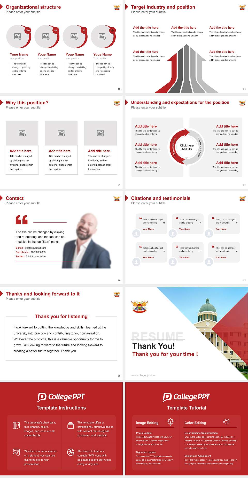 Ajeenkya D.Y. Patil University Resume PPT Template4:3 ratio PPT effect preview image4