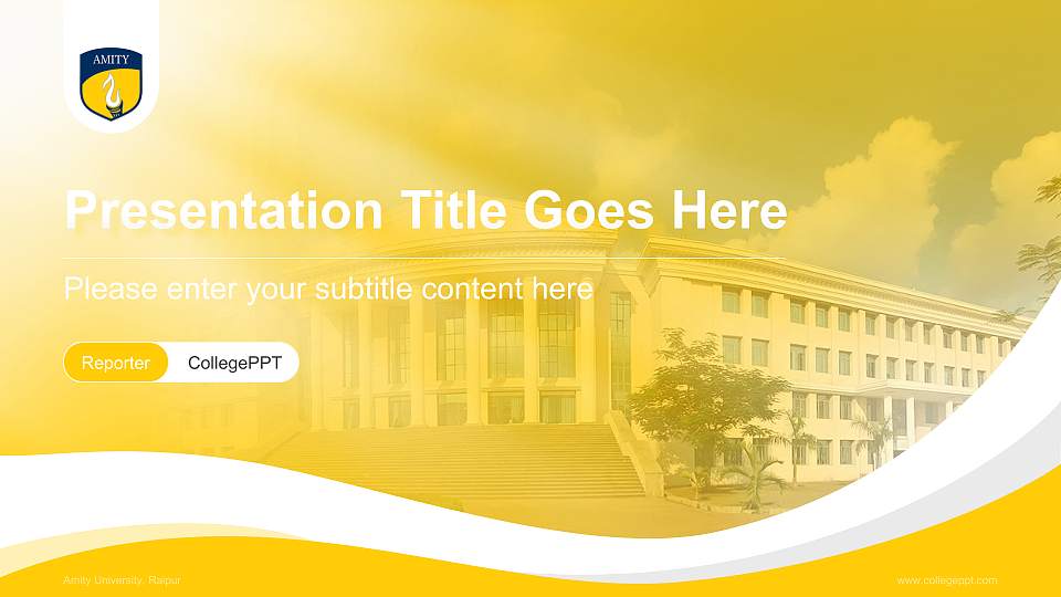 Amity University, Raipur Lecture Sharing and Networking Event PPT Template16:9 ratio PPT effect preview image