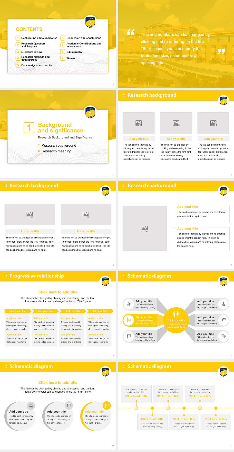 Amity University Jharkhand Graduation Thesis Defense PPT Template4:3 ratio PPT effect preview image2