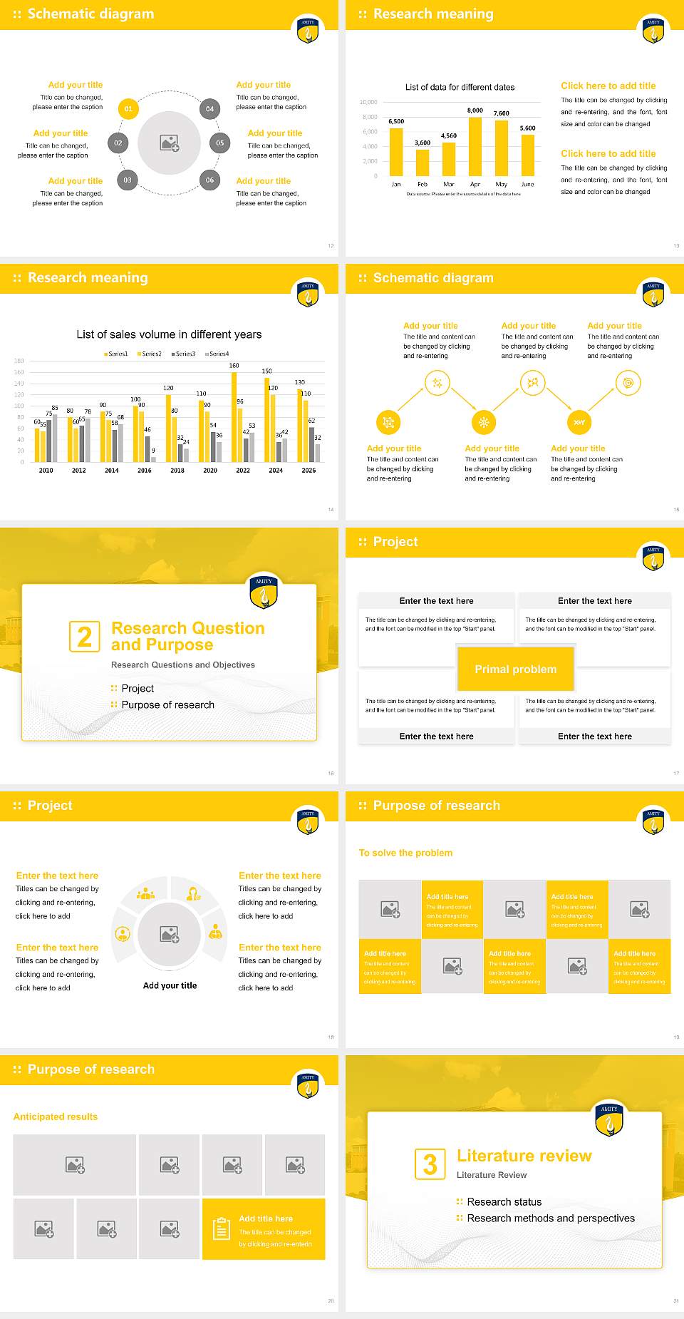 Amity University Jharkhand Graduation Thesis Defense PPT Template4:3 ratio PPT effect preview image3