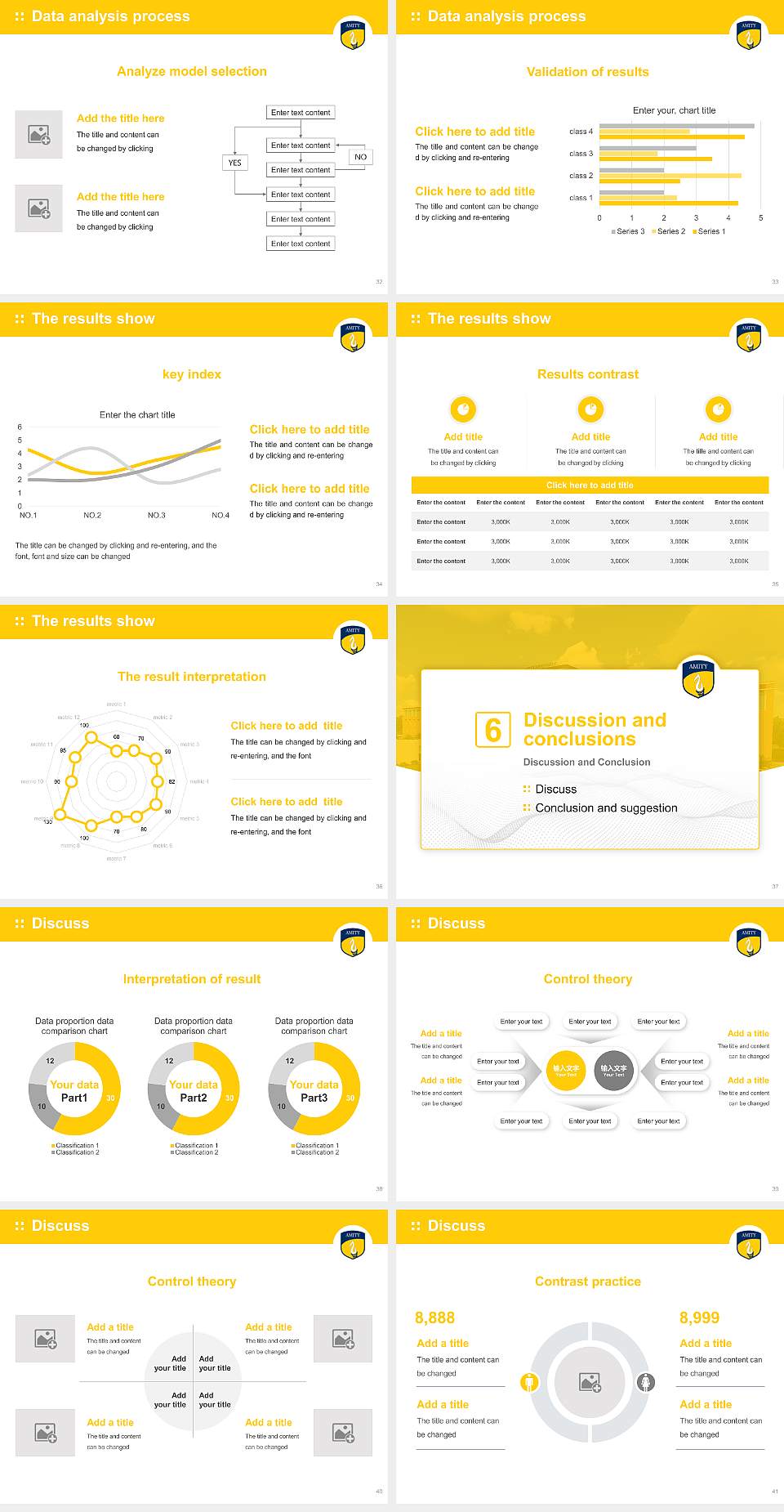 Amity University Jharkhand Graduation Thesis Defense PPT Template4:3 ratio PPT effect preview image5