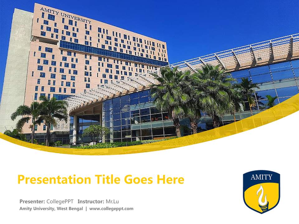 Amity University, West Bengal Course/Courseware Creation PPT Template4:3 ratio PPT effect preview image5
