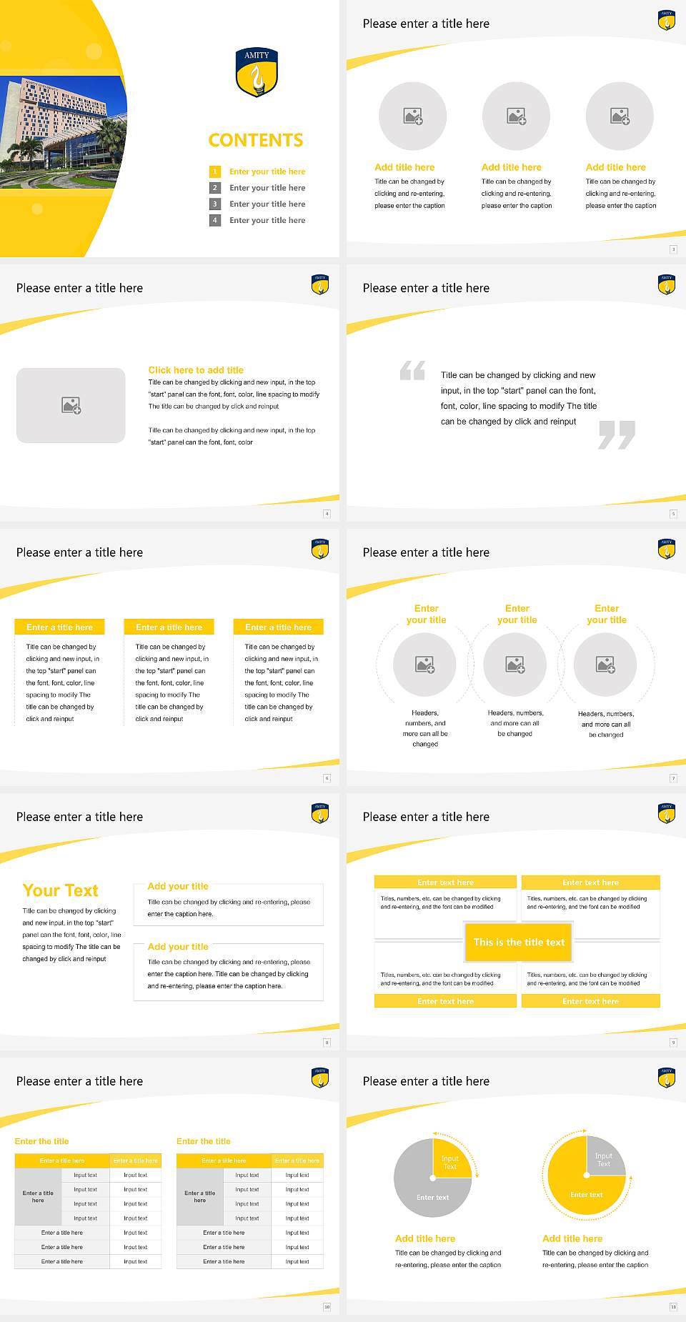 Amity University, West Bengal Course/Courseware Creation PPT Template4:3 ratio PPT effect preview image2