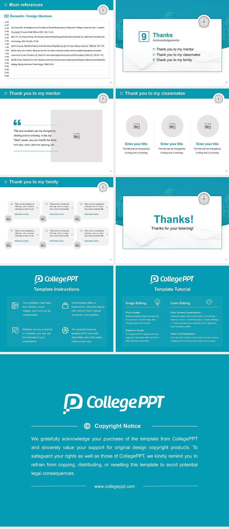 Ayush and Health Sciences University of Chhattisgarh Graduation Thesis Defense PPT Template4:3 ratio PPT effect preview image7