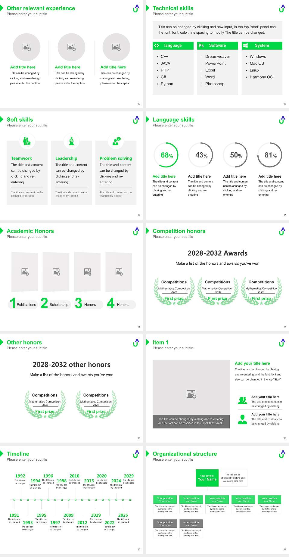 Atria University Resume PPT Template4:3 ratio PPT effect preview image3