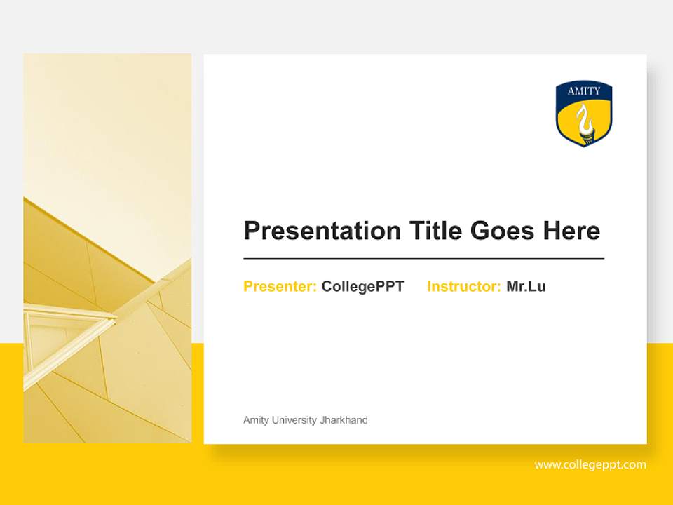 Amity University Jharkhand General Purpose PPT Template4:3 ratio PPT effect preview image6