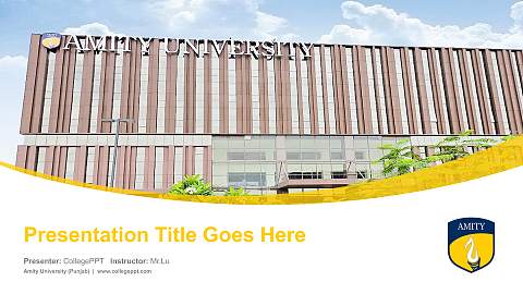 Amity University (Punjab) Course/Courseware Creation PPT Template