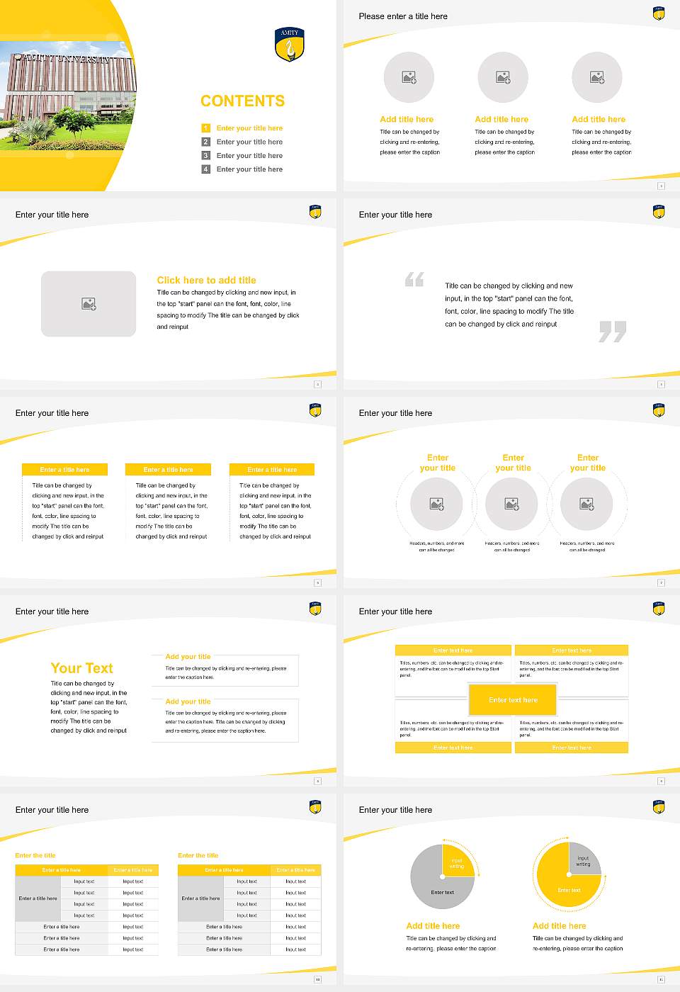 Amity University (Punjab) Course/Courseware Creation PPT Template16:9 ratio PPT effect preview image2