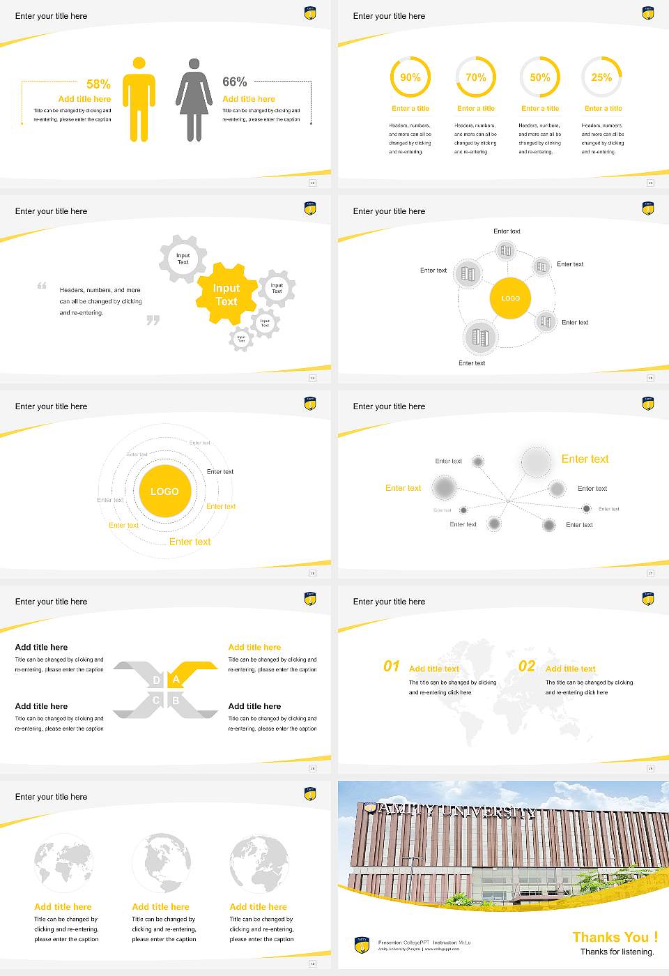 Amity University (Punjab) Course/Courseware Creation PPT Template16:9 ratio PPT effect preview image4