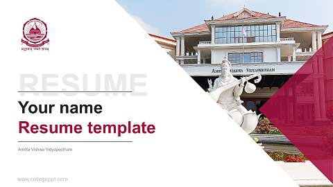 Amrita Vishwa Vidyapeetham Resume PPT Template