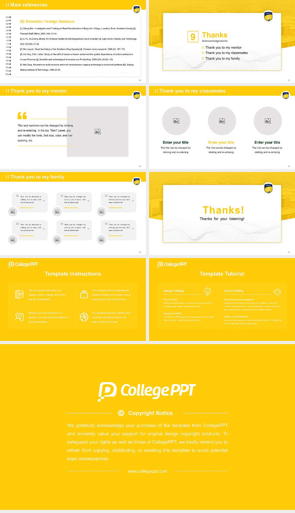 Amity University (Madhya Pradesh) Graduation Thesis Defense PPT Template16:9 ratio PPT effect preview image7
