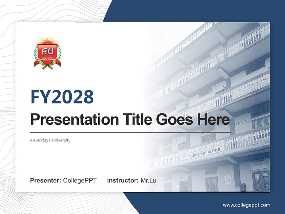 Arunodaya University Academic Presentation/Research Findings Report PPT Template4:3 ratio PPT effect preview image5