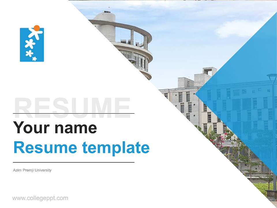 Azim Premji University Resume PPT Template4:3 ratio PPT effect preview image5