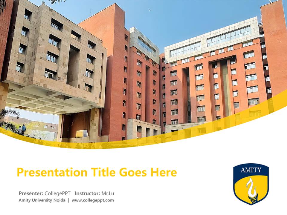 Amity University Noida Course/Courseware Creation PPT Template4:3 ratio PPT effect preview image5